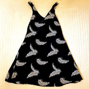 LOFT Casual Black/White Feather Dress
